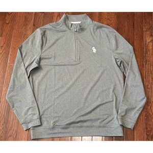 Johnnie-O Michigan State Spartans Jacket Medium Gray 1/4 Zip Pullover NCAA